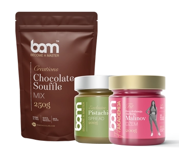 soufflé de frambuesa y pistacho