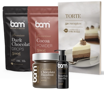 paquete de tarta de chocolate jugosa