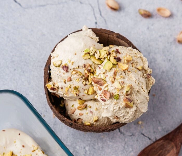 helado casero de pistacho