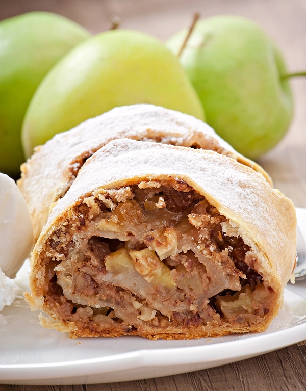 strudel de manzana de hojaldre