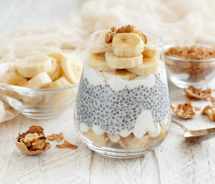 fit pudin de chía con plátano