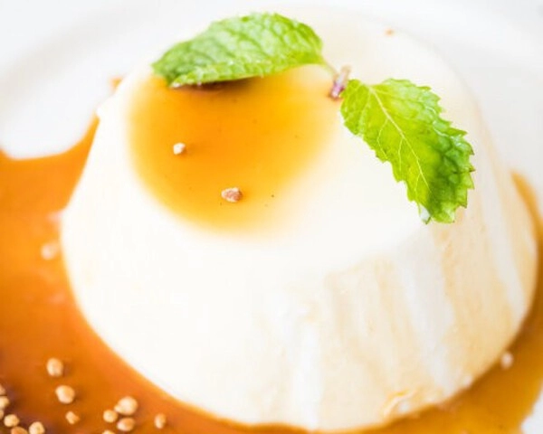 panna cotta de fruta de la pasión